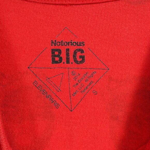 Eleven Paris Biggie 97 Graphic T Shirt Red Notorious B.I.G. Mens S - Picture 4 of 8